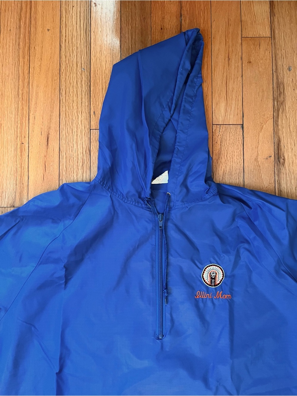VTG University of Illinois Illini Mom Anorak Pullover Windbreaker Stitched Logo